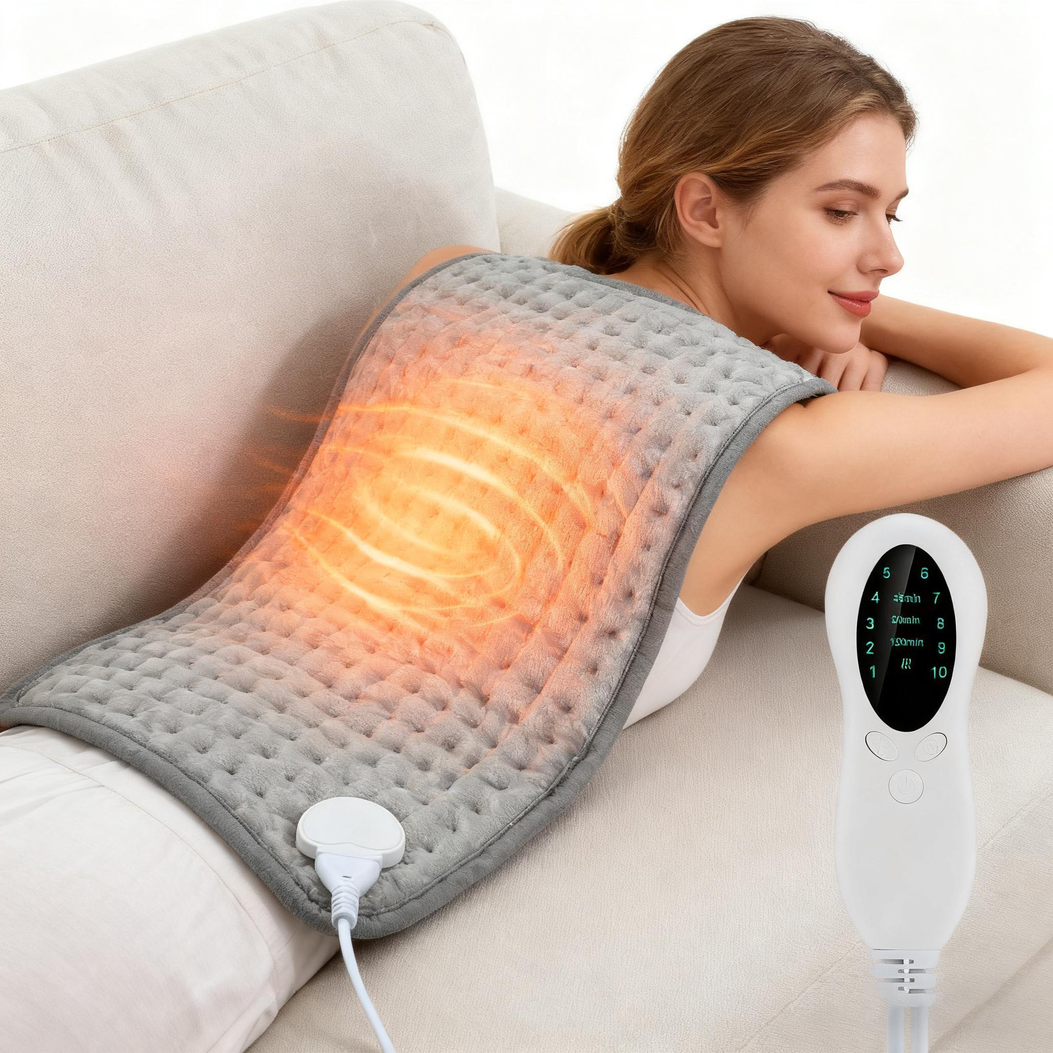 Electric Heated Pad, 10 Heat Settings & Timer, Multifunctional Heating Cushion For Back Neck Shoulder Body Warmer, Winter Comfort Chrismas Gift Electric Heated Pad, 10 Heat Settings & Timer, Multifunctional Heating Cushion For Back Neck Shoulder Body Warmer, Winter Comfort Chrismas Gift