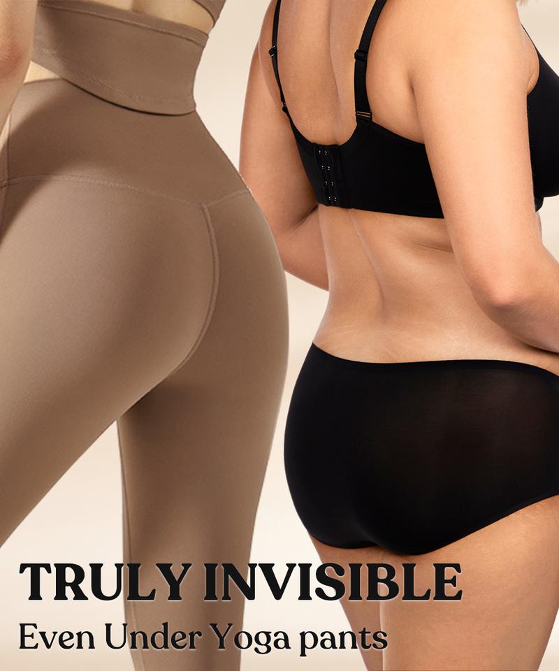 HSIA FlexiFit Soft Stretch Seamless Breathable Comfort No Show Women's Briefs Basic Casual Underwear 3 pack/5 pack Panties Womenswear