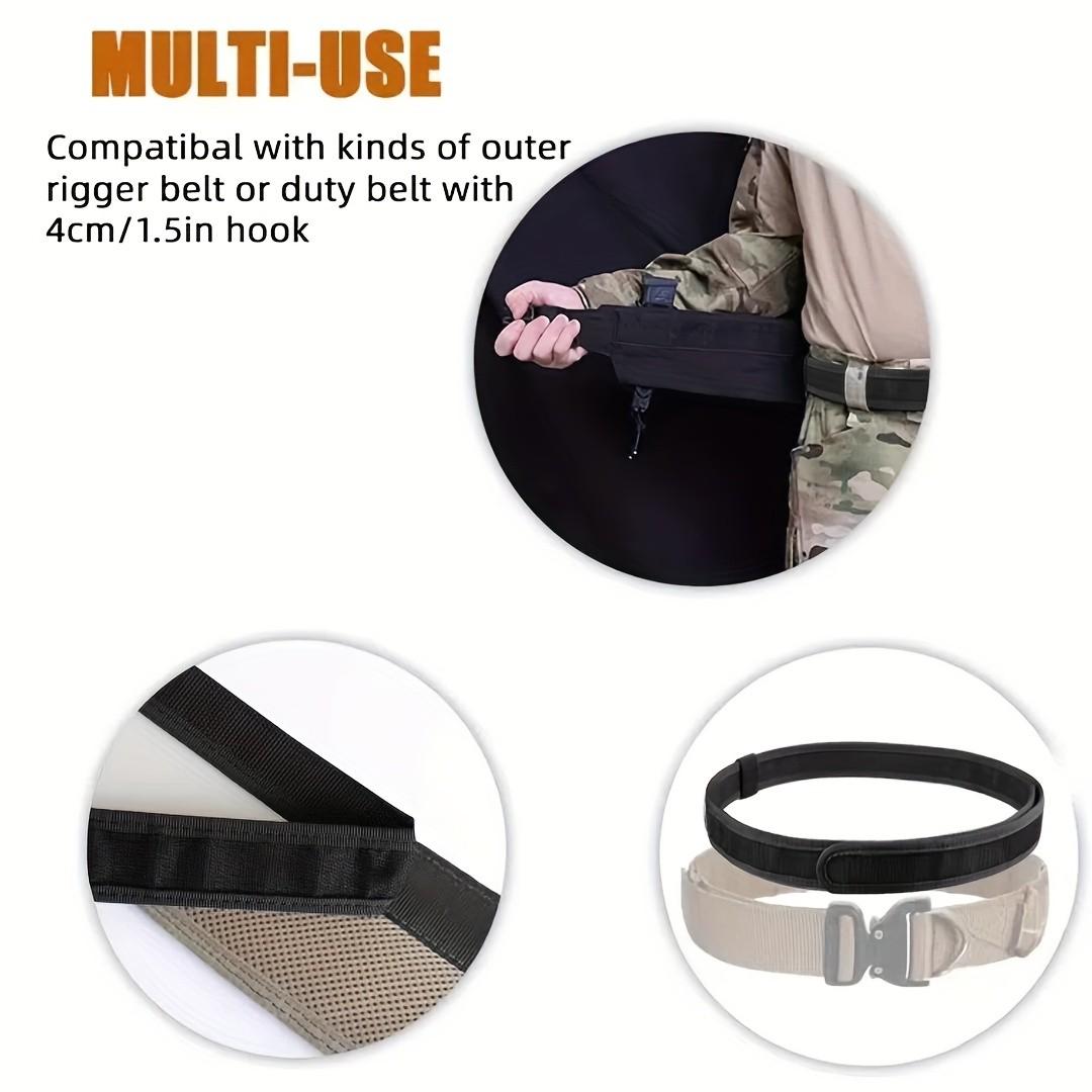 1.5 Inch Tactical Inner Belt, Hook Lining Duty Belt, Suitable for Edc, Concealed Carry, Safe, Adjustable Nylon Belt for Men