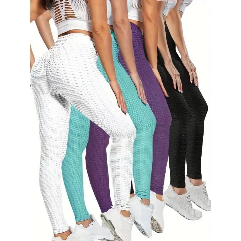 Honeycomb Sports Running Leggings High Waist Fitness Yoga Tight Pants Women's Activewear