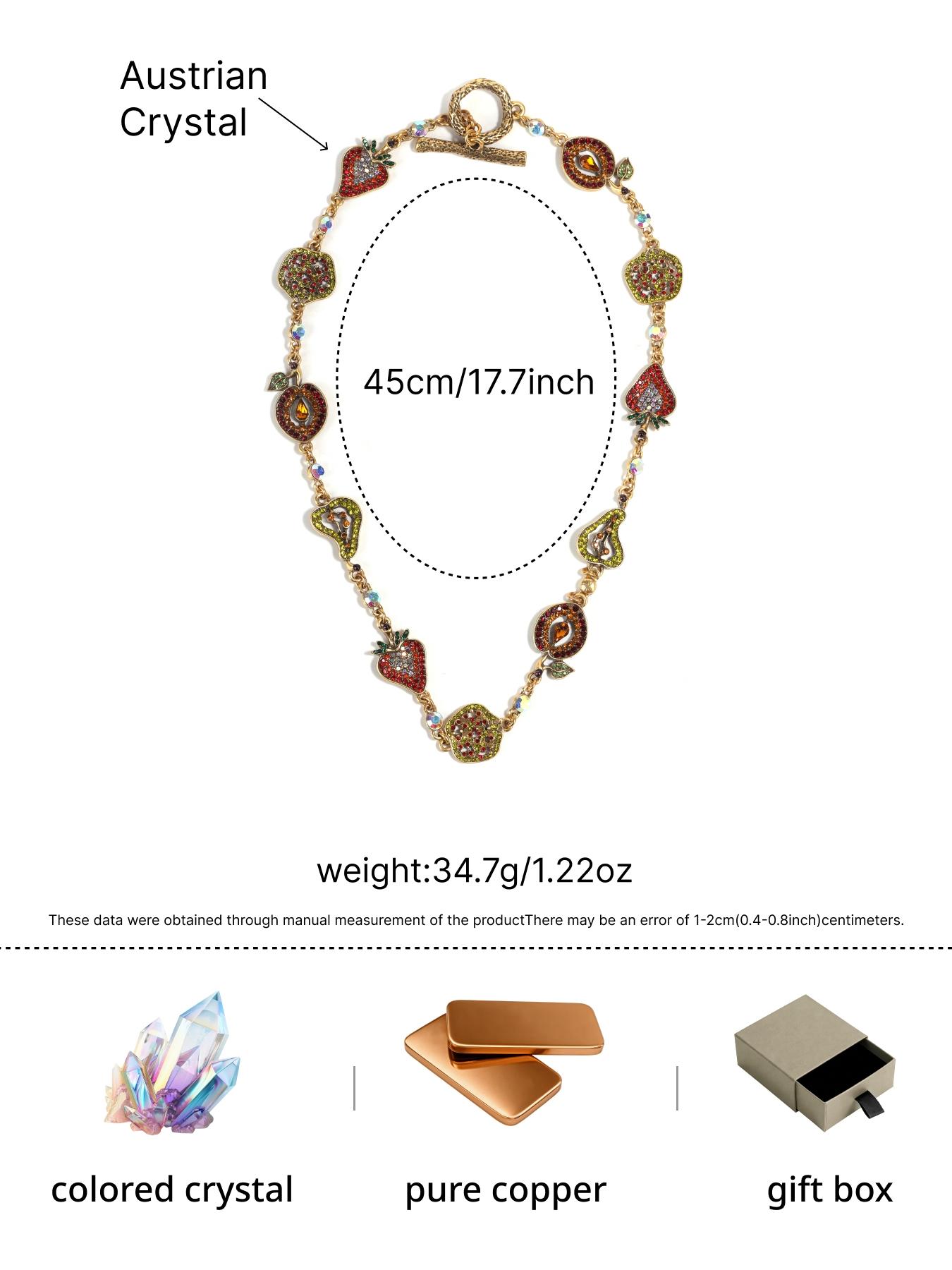 1 fashionable and cute fruit shaped necklace, suitable for daily wear, vacation and dating occasions, and also a surprising and exquisite small gift.