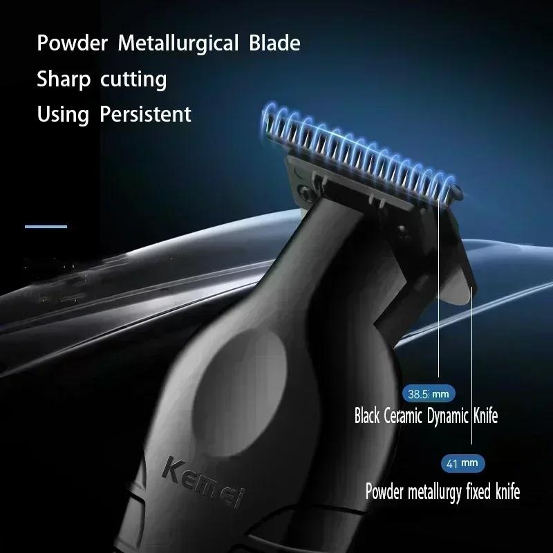 Professional Electric Hair Clipper for Barbers and Stylists, USB Rechargeable, Adjustable Blade Guard, Ideal Gift for Men Km-2296 Km-2299