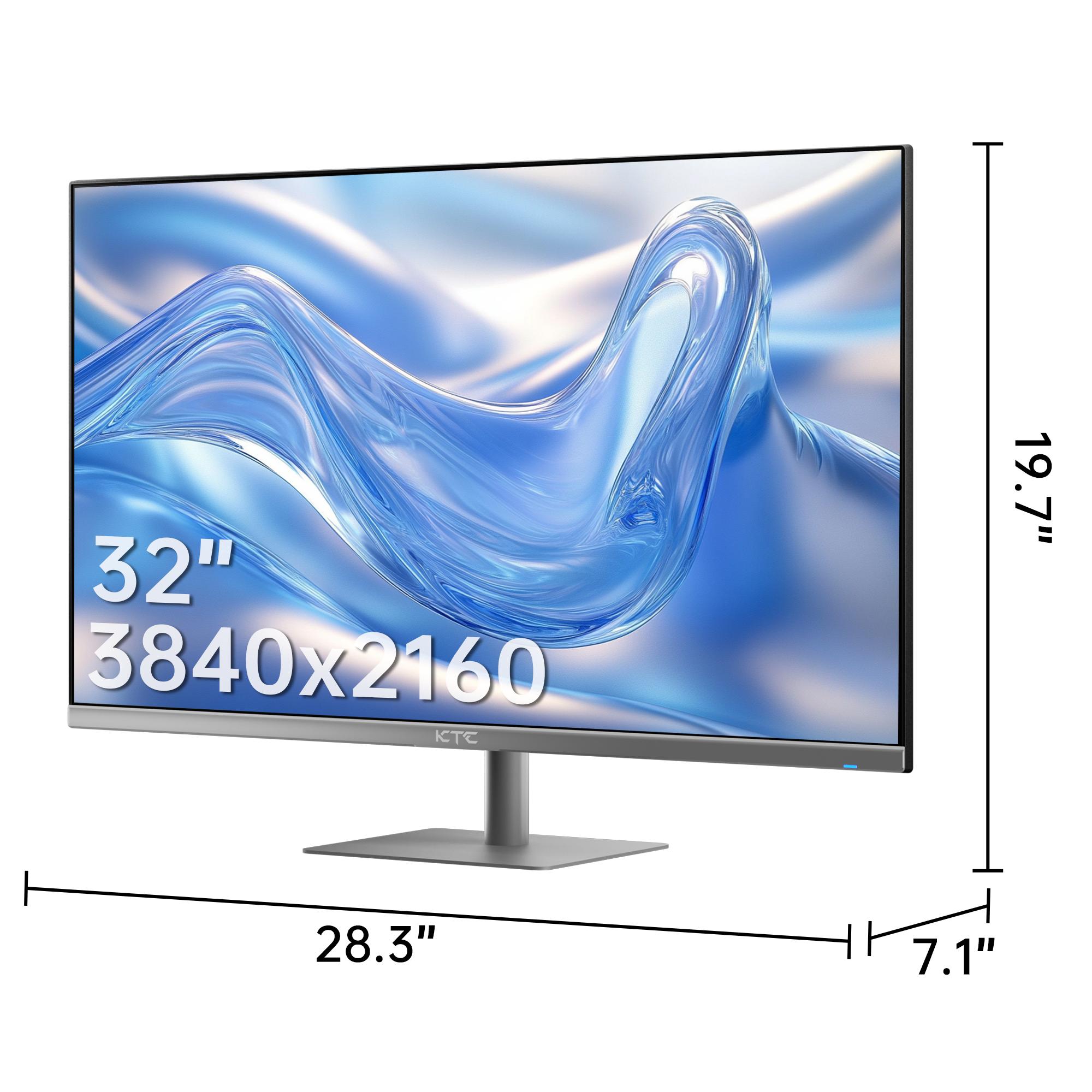 KTC 32 Inch 4K Smart Monitor with Google TV System 3840 * 2160P Netflix Licensed Type C 65W PD Speakers 5W*2 Dolby Audio Hey Google Voice Remote HDR WiFi Bluetooth VESA Tiltable 32 in Smart TV
