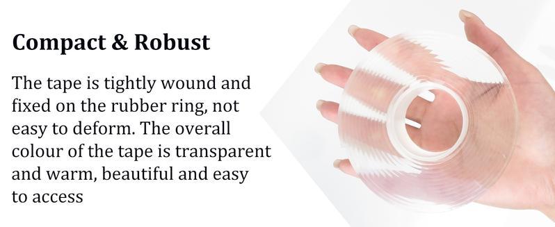 [Holiday Haul] Double Sided Tape Heavy Duty(9.85FT), Nano Double Sided Adhesive Tape, Clear Mounting Tape Picture Hanging