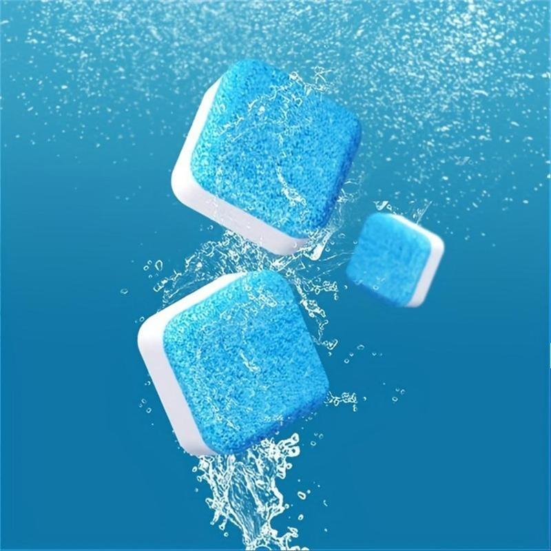 Washing Machine Cleaner, Powerful Cleaning Tablets, 12/24pcs Deep Cleaning Tablets for Front & Top Load Washers, Household Essential, Degreaser Foam, Summer Use