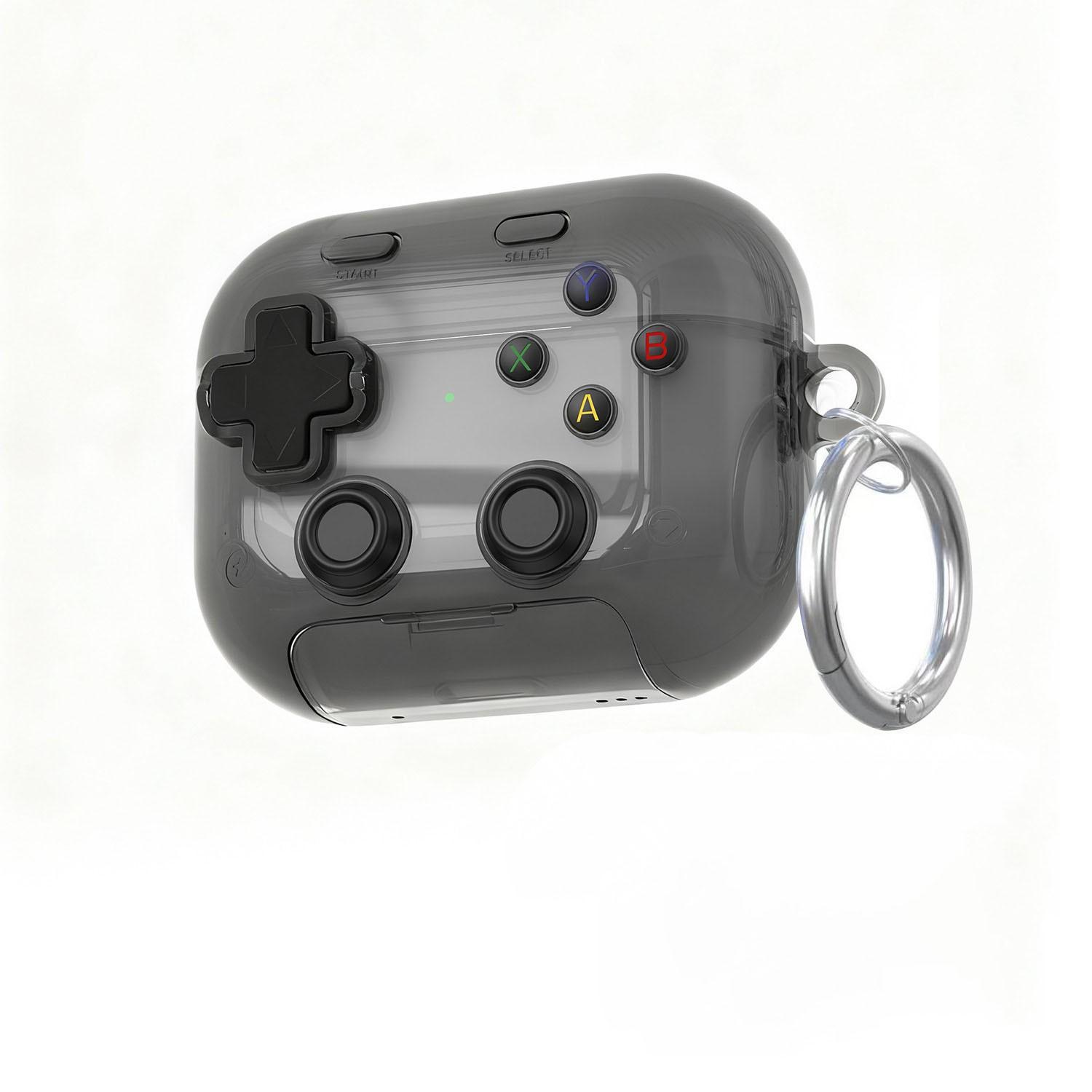 Transparent Anti-Drop Game Controller Shape Earphone Case, Shockproof Stand Protector for AirPods 3/4/pro, Trendy Personality Design