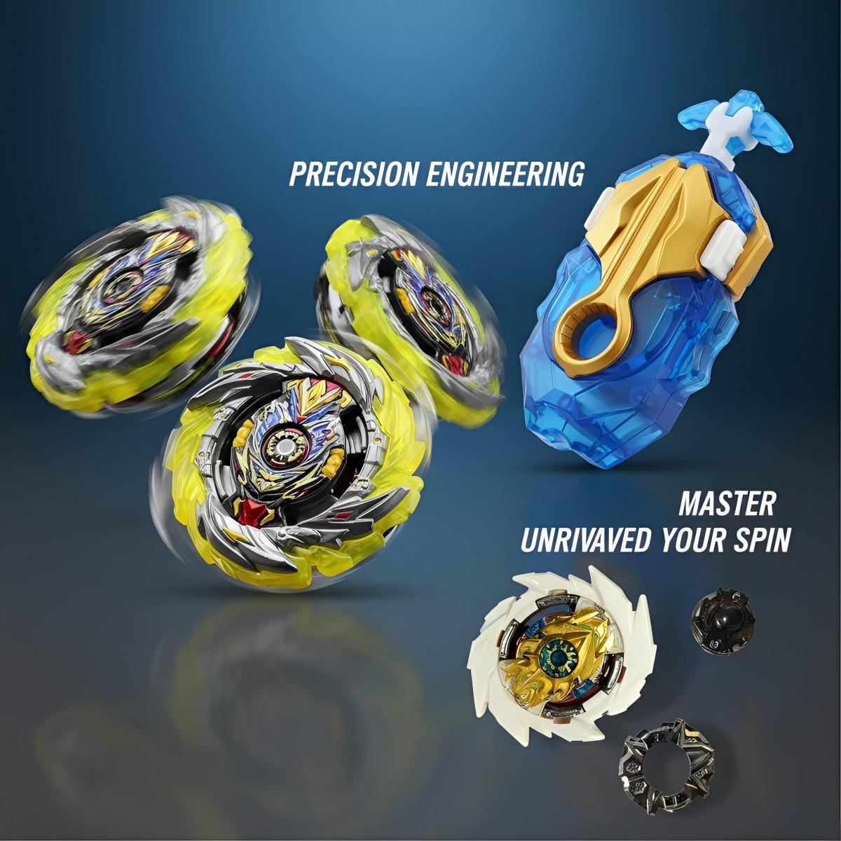 New Two-Way Alloy Explosive Combat Gyro Set Toy, Wire Launcher, Easy to Operate, Disassemble and Assemble, Family Entertainment, Friend Gatherings