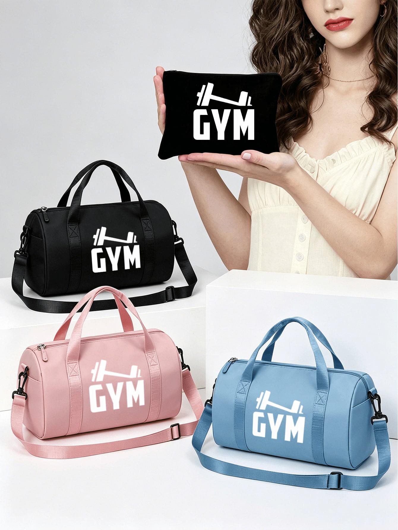 Fitness Print Travel Gym Bag Workout Sport Bags Large lightweight tote with reinforced handles, holds sports gear, shoes & towels. Perfect for yoga, workouts, sports and weekend trips, great Father's Day & graduation gift. Multifunctional Sports Bag