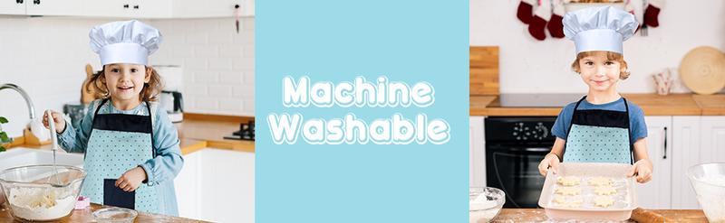 Vanmor Kids Cooking and Baking Sets, Kids Aprons Sets for Girls and Boys Chef Hat Apron ,Dress Up Chef Costume，Parent-Child Entertainment kitchenset for kids play kitchen clothingbedstoyschildren