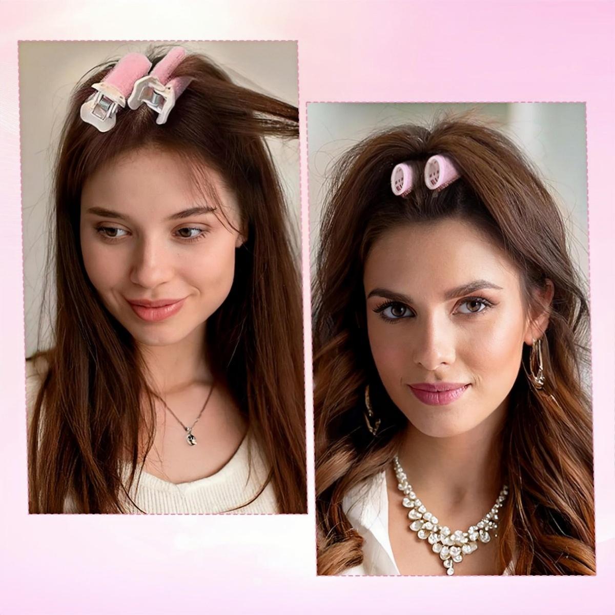 4Pcs hair styling tool 3-tooth and 6-tooth styling hair curling comb, fluffy bangs no heat curler, natural curling tool, fluffy roots cover seams