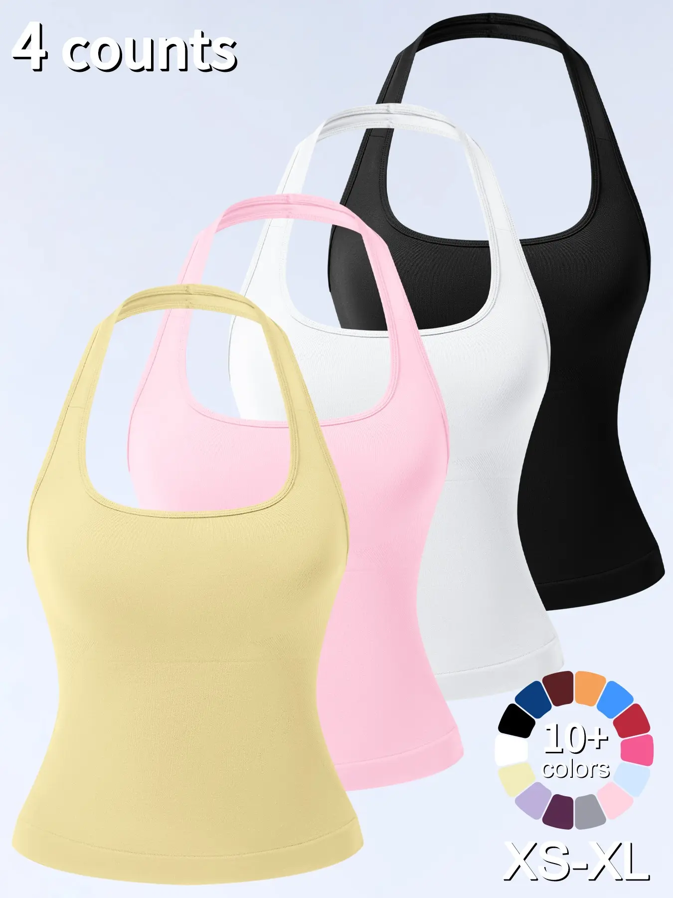 Black, white, pink, light yellow