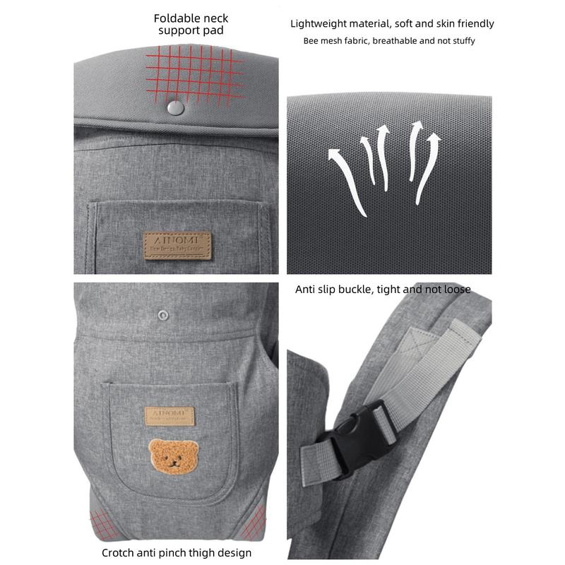 2 in 1 Lightweight Baby Carrier for Front and Back Carrying, Adjustable Buckle, Breathable Fabric for All Seasons, Multi-Functional Design for Easy Outings