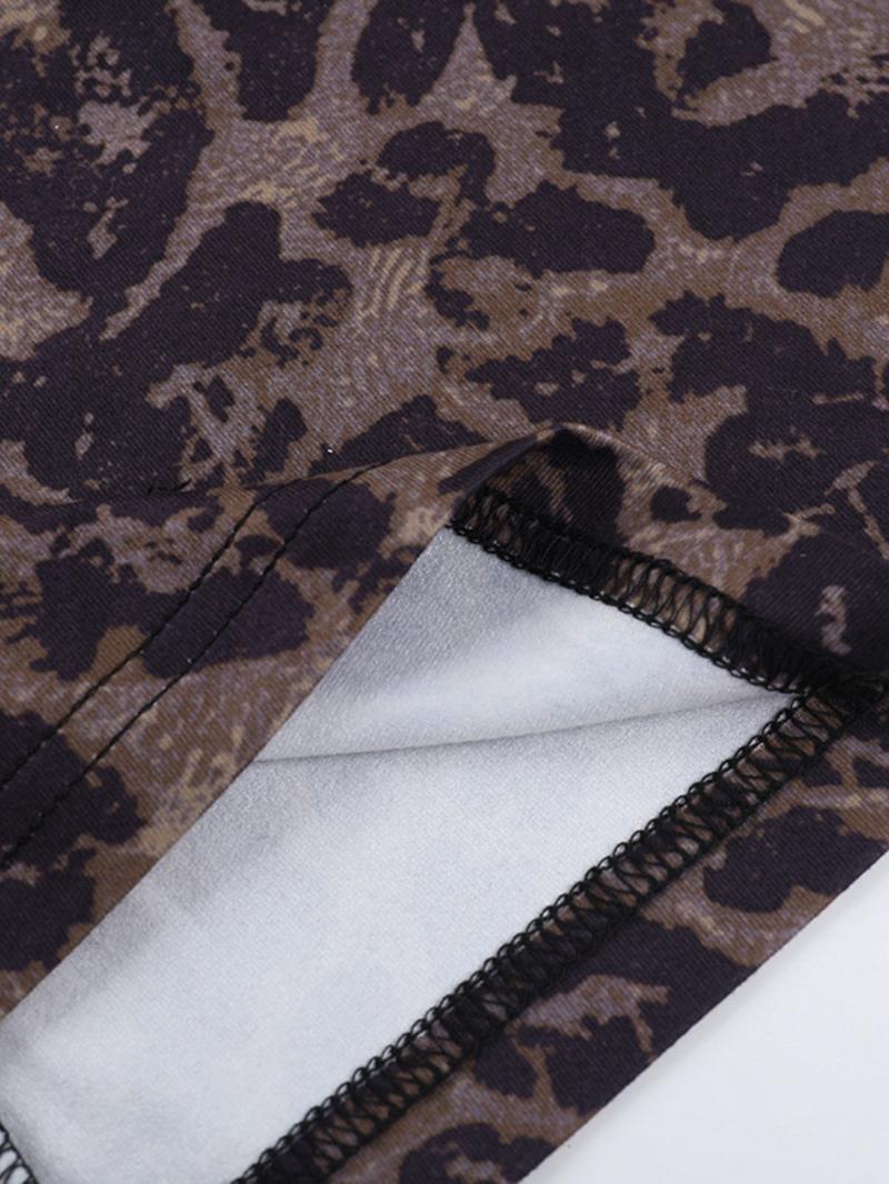 Women's Leopard Lace Trim Halter Dress, Elegant Summer Party Dresses, Sexy Backless Design, Perfect for Night Out & Casual Wear