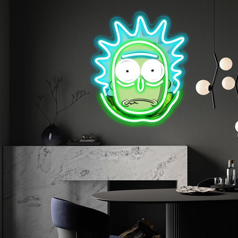 Rick Sanchez Anime Neon Light, USB Powered Dimmable LED Light, Artistic Wall-Mounted Neon Light, Perfect Birthday Gift, Led Neon Lights Rick Sanchez Anime Neon Light, USB Powered Dimmable LED Light, Artistic Wall-Mounted Neon Light, Perfect Birthday Gift, Led Neon Lights