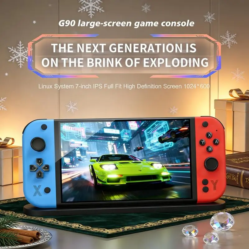Retro Handheld Game Console, Portable Video Game Machine, Quad-Core Performance, HD Display, Dual Player Mode, HDMI TV Output