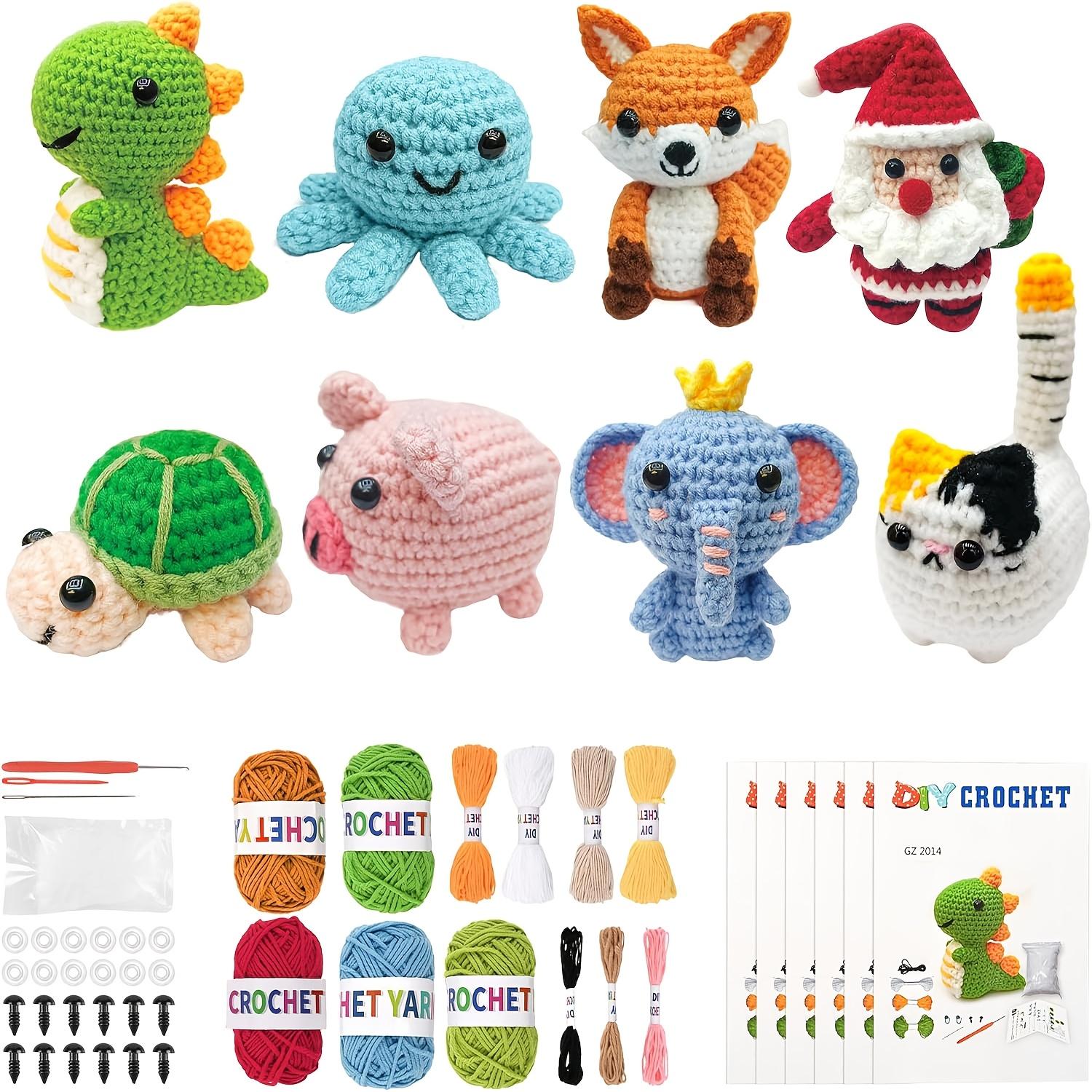 This 8-piece crochet kit is perfect for beginners.It includes a complete set of crochet tools, progressive patterns, and video tutorials.Suitable for adults, women, and men looking to start crochet.
