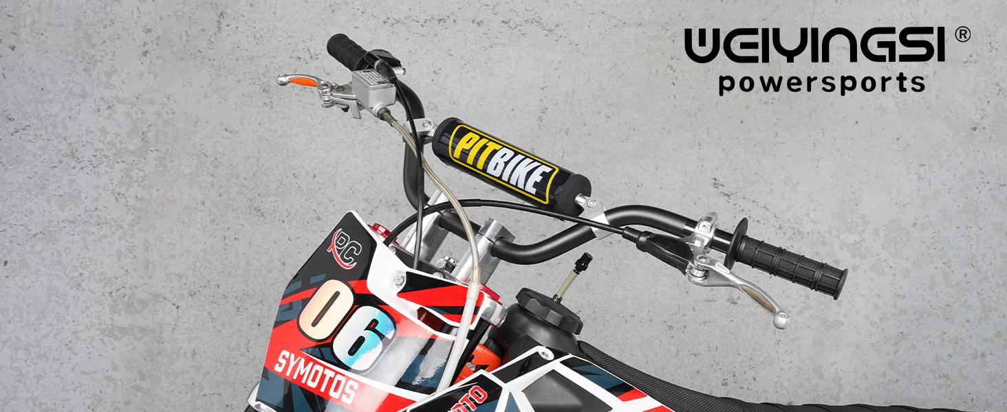 Universal 7/8 Inch 22mm Dirt Bike Handlebars, Upgraded Pit Bike Handlebar with Foam Pad for Motocross CRF YZF KXF KLX RMZ DRZ Pit Dirt Bike ATV Quad - Black