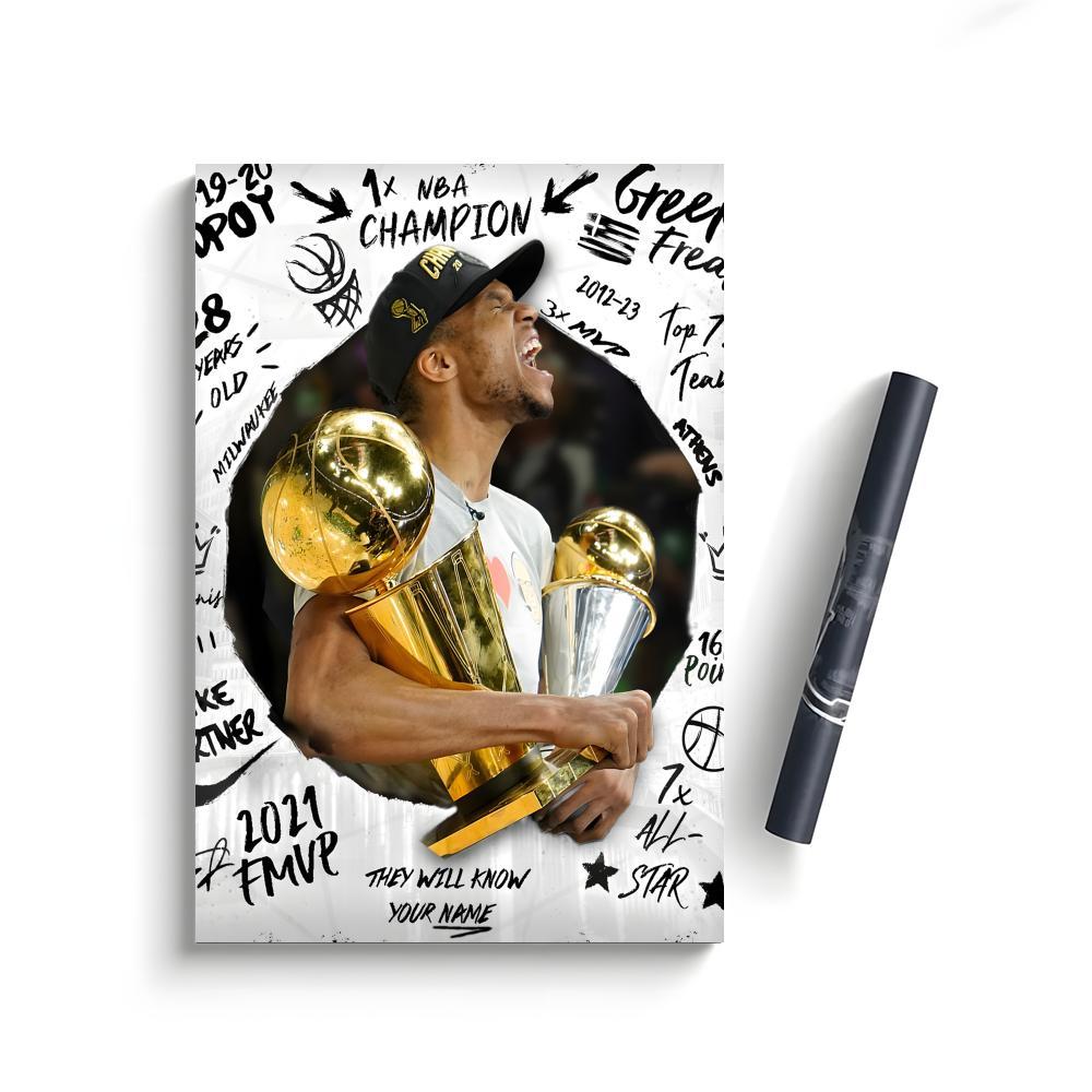 Giannis Antetokounmpo Poster Bedroom Home Decor Art Poster Perfect Gift for Family and Friends