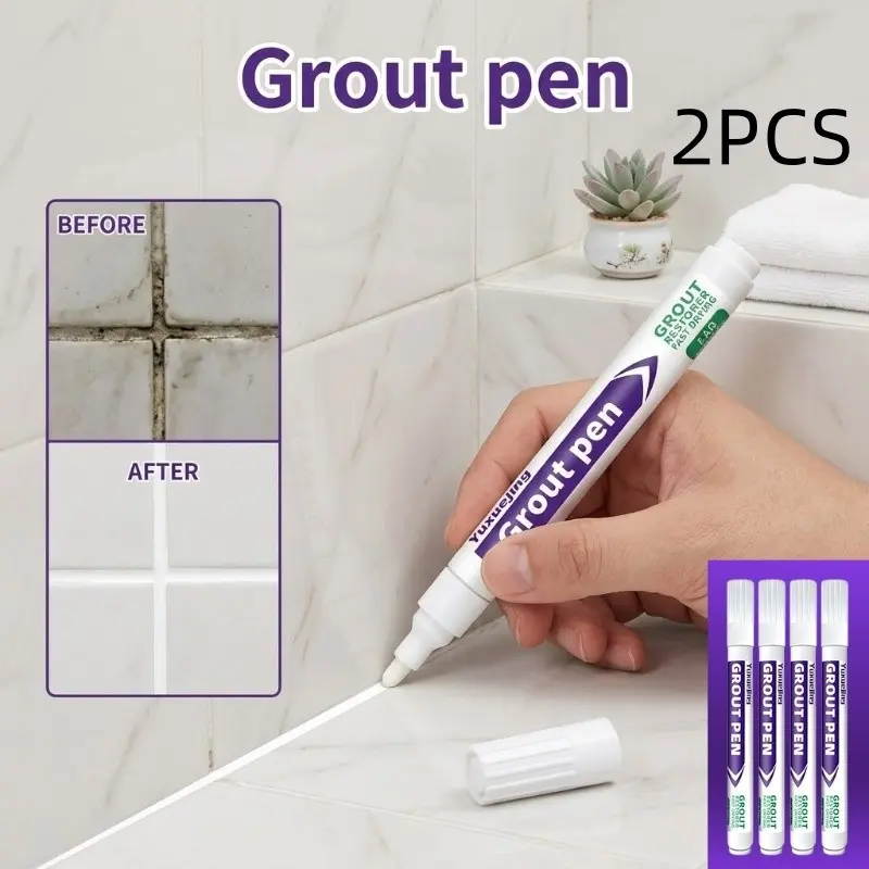 2pcs Waterproof Tile Grout Sealers, Ideal for Kitchen & Bathroom Renovation, Multi-Material Compatible, DIY Tile Repair Solution