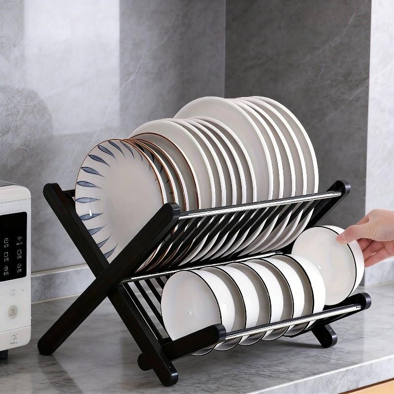Multifunctional Bowl Dish Rack, Options, Kitchen Counter Dedicated, PP Material, Foldable Space Saver, Durable Storage Holder