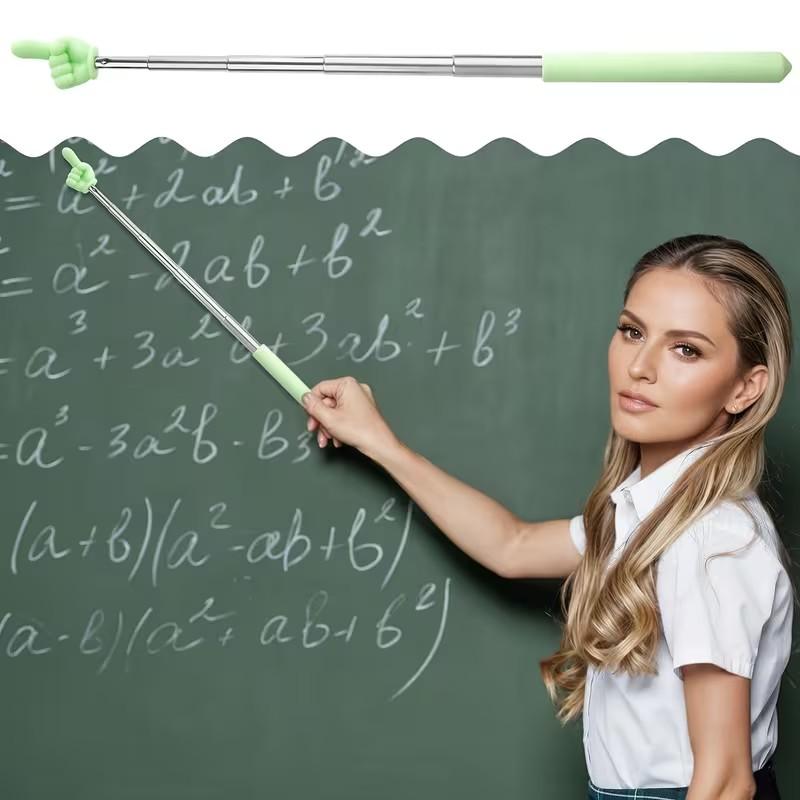 Classroom Extendable Pointer Stick, Classroom Supplies, Teacher Finger Tool, Colorful Demonstration Pointer Rod, Child and Adult Extensible Pointer