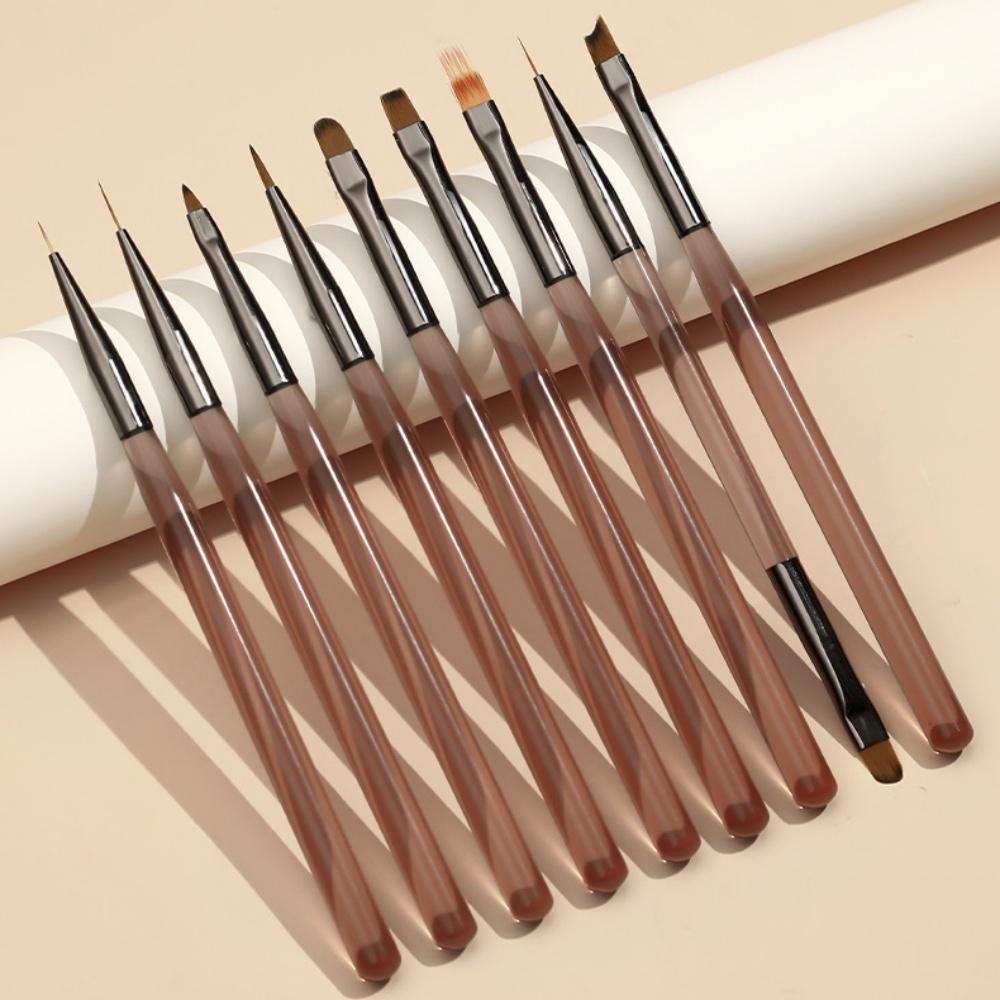 Hot selling Japanese Nail Brush Set, 9-Piece Design for Manicure and Pedicure, Perfect for DIY Beauty Care at Home