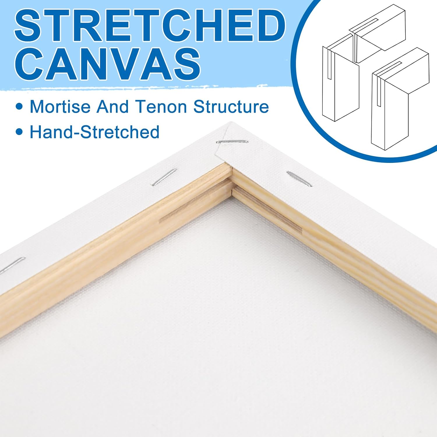 Stretched Canvas for Painting, 8 Pack 9x12 Inch Canvas Value Pack,Primed Acid-Free  Blank Canvases, Painting Canvas for Oil &  .