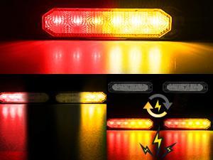 Nilight 6LED Strobe Lights 4PCS Ultra slim Surface Mount Hazard Caution Light bar 12-24V Sync Feature Warning Flashing Light kit for Truck Car Vehicle ATV SUV UTV Red and Yellow Nilight 6LED Strobe Lights 4PCS Ultra slim Surface Mount Hazard Caution Light bar 12-24V Sync Feature Warning Flashing Light kit for Truck Car Vehicle ATV SUV UTV Red and Yellow