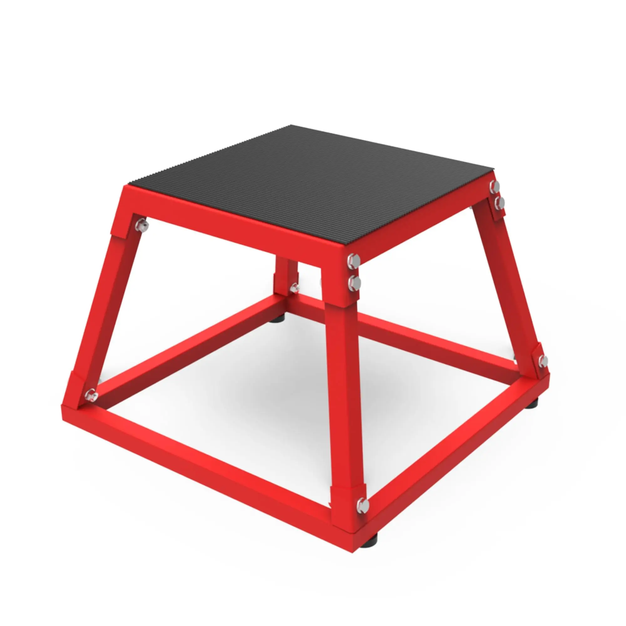 12 inch Steel Plyo Box for Exercise, Plyometric Jumping Box Metal Exercise Step Up Box with Anti-Slip Surface for Home Gym Training