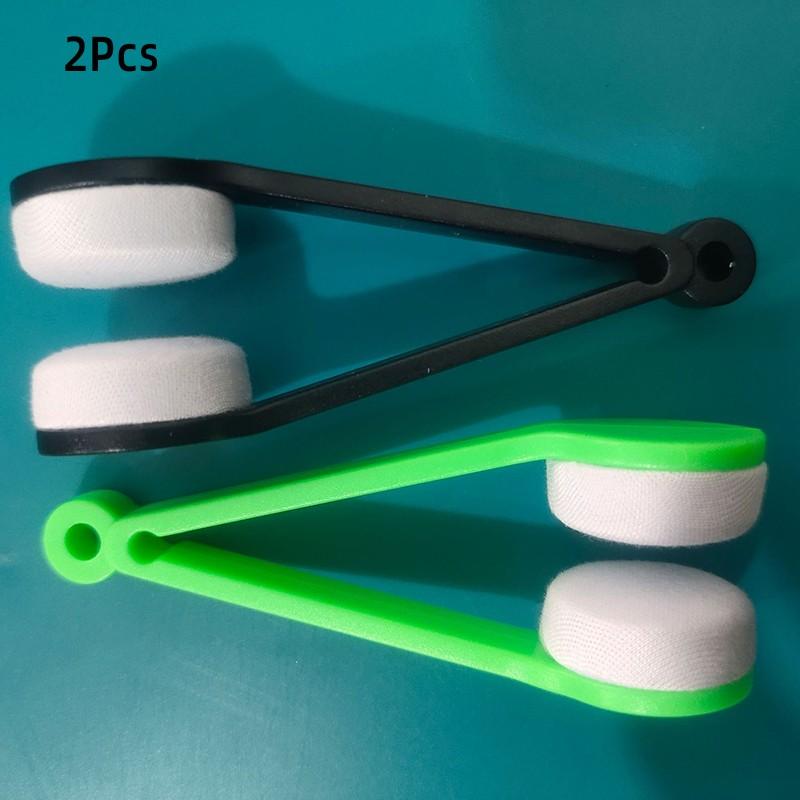 High-End Eyeglass Cleaning Tool Set, Dual-Sided Brushes, Random Colors, Ideal Gift, Portable Eyewear Cleaner, 2-Piece Pack