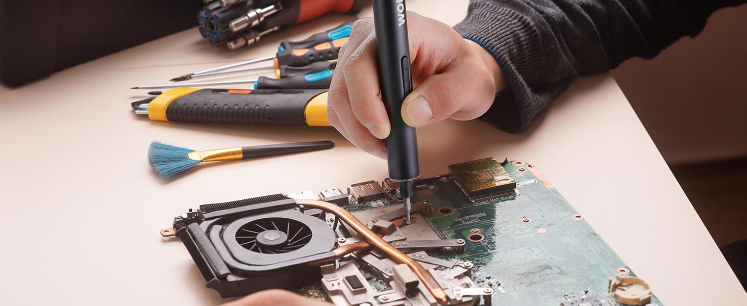 #SpringGlowUp WORKPRO Mini Electric Screwdriver, 20 in 1 Electric Precision Screwdriver with Magnetizer and S2 Steel Bits, Max 4.0V Magnetic Rechargeable Cordless Screwdriver Kit for Phone, Camera, Laptop