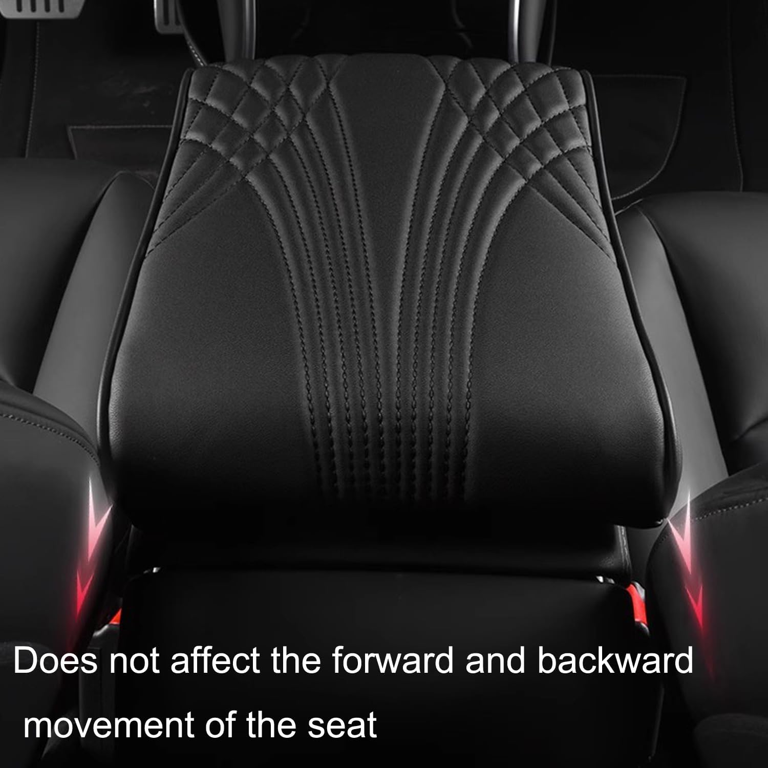 Car Armrest Box Cushion, Memory Foam Comfortable High Elasticity, Center Console Cover,Car Armrest Sest Box Cover Protector, Arm Rest Cushion for SUV/Truck/Vehicle (Black)