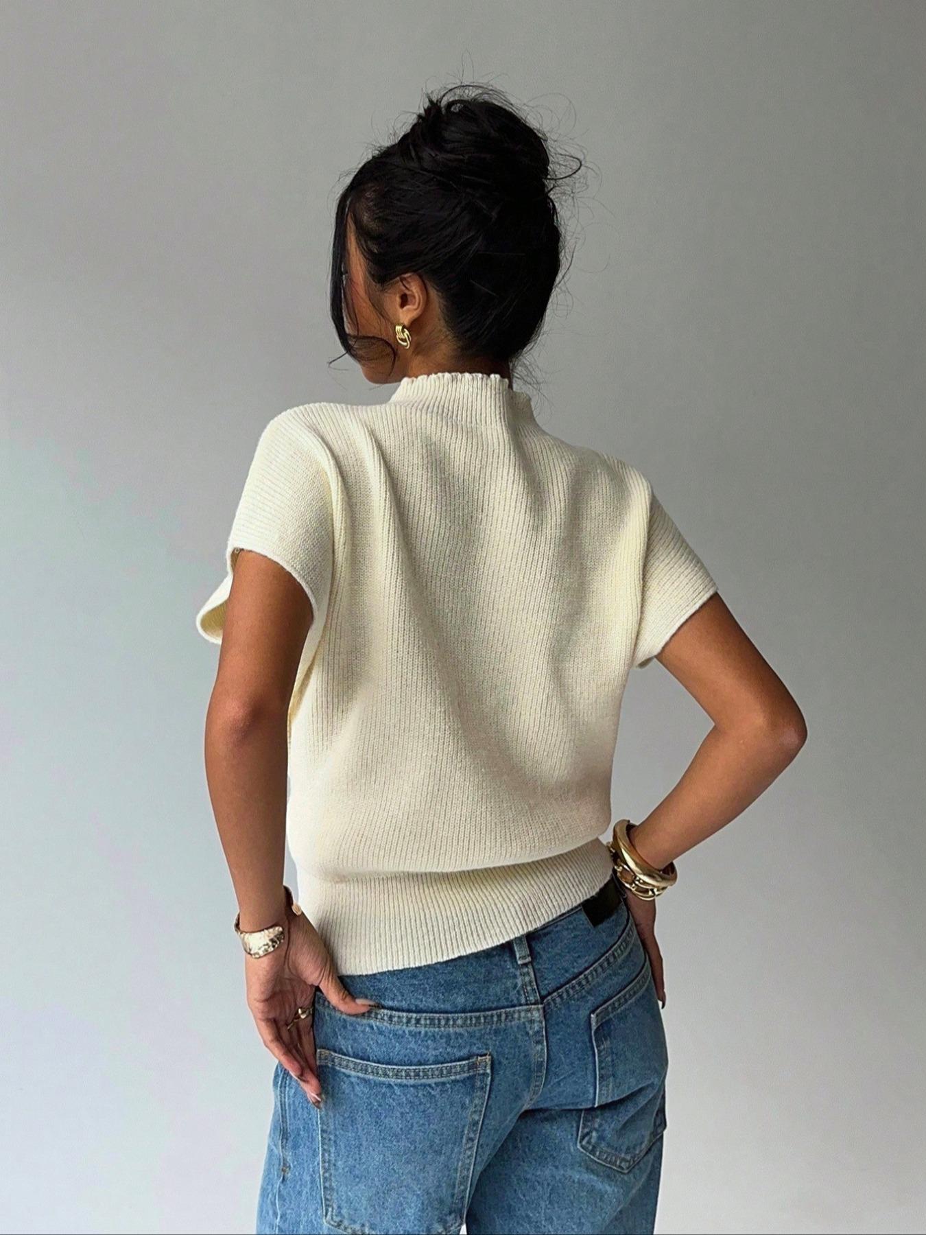 Women's Sweater Top Business Casual, Cute Summer Knitwear, Perfect for Spring & Summer, Ladies' Pullover Fashion