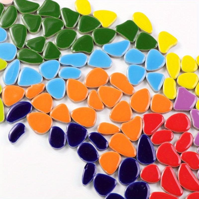 200g Mosaic Tile Pieces, 100pcs DIY Craft Material, Home Decor, Wall Art, Pool, Kitchen, Living Room, Bathroom Decoration