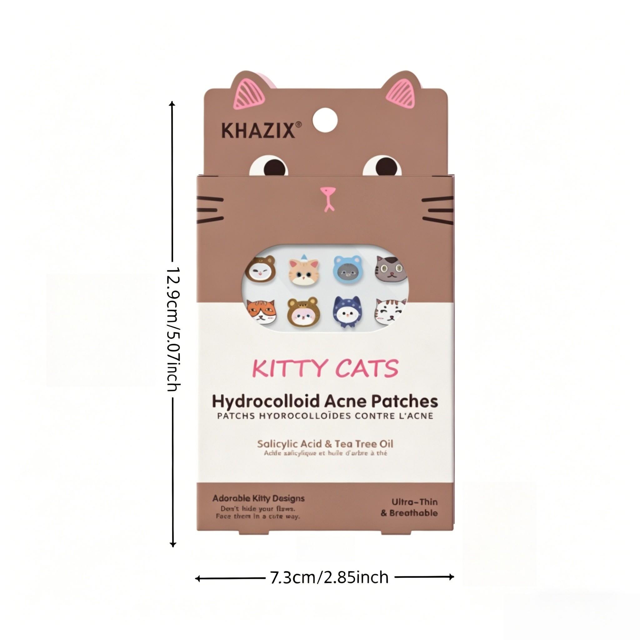 40pcs Cartoon Cat Acne Patches, Cute Cartoon Face Concealer Stickers, Cover Blemishes, Invisible Flaws, Suitable for All Skin Types
