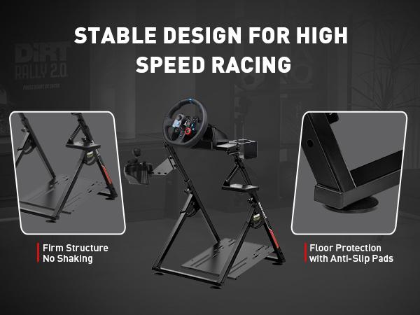 Comhoma Racing Simulator, Racing Wheel Bracket, Cockpit Wheel Bracket, Steering Gear and Shift Lever Bracket, suitable for Logitech G25, G27, G29, G920, G923 and Tesoton T330TS gaming brackets, Wheel Pedal, does not include the steering wheel itself.