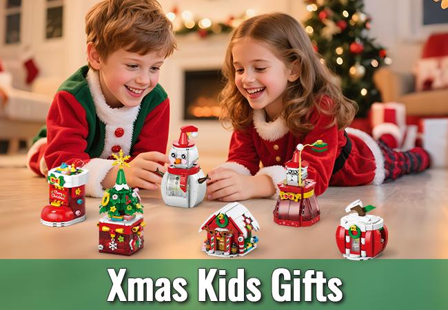 Festive Holiday Decor with SANTA CLAUS'S LUCKY BAG,CHRISTMAS APPLE HOUSE,CHRISTMAS HOUSE,CHRISTMAS TREE,CHRISTMAS SNOWMAN,CHRISTMAS STOCKINGS,With lights and music STEM Toy Christmas Gifts Boy/Girl gifts Decoration Ornaments Ornaments Decoration