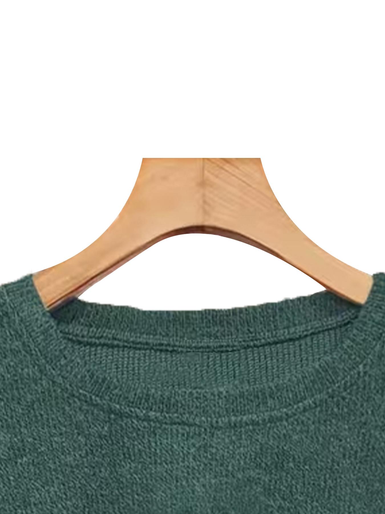 Women's Leopard Print Fitted Sweater, Casual Round Neck Knit Top, Fall & Winter Fashion, Warm and Comfortable, Daily Wear