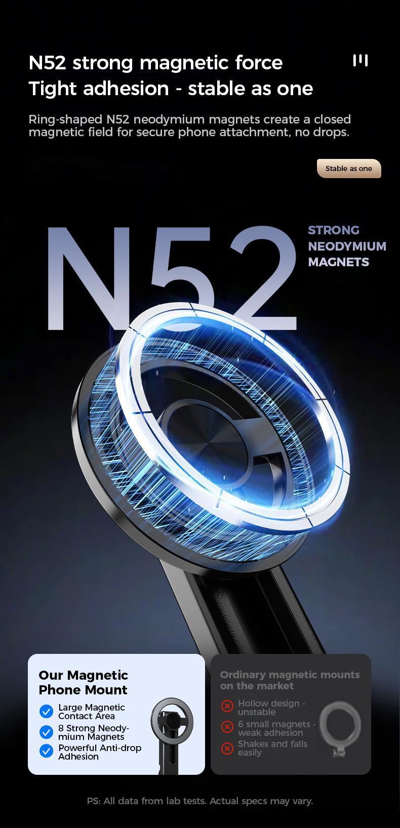 2026 New 4-in-1 Multifunctional Magnetic Selfie Stick 360° Rotation Compact Stylish with Wireless Bluetooth Control Magnetic Phone Holder for Selfies Video Recording Vlogging Compatible with Most Phone Modes Tripod Stabilizer ，Max extend to 14.96 inches