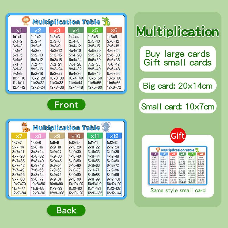 2Pcs Addition and subtraction Flash Card Within 20, 2 sizes (large and small) Addition and subtraction Learning oral arithmetic card Teaching aid card - Mathematics fact chart - Educational mathematics flash card