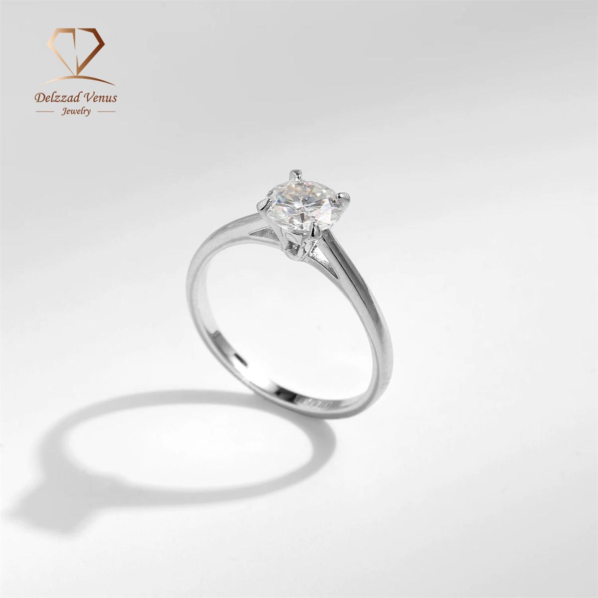 Delzzad S925 Round VVS Synthetic Moissanite Four-Prong Ring Perfect Birthday Mother’s Day Gift for Men Women Rings Wedding Set Delzzad S925 Round VVS Synthetic Moissanite Four-Prong Ring Perfect Birthday Mother’s Day Gift for Men Women Rings Wedding Set