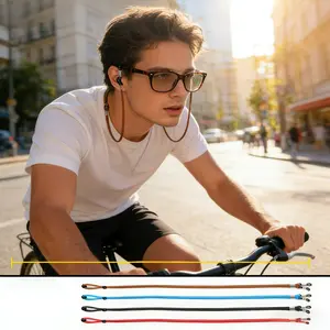 Four-Pack Eyeglass Straps Universal Anti-Slip Sports Adjustable Glasses Chains, Safe Comfortable for Daily Use and Holiday Travel