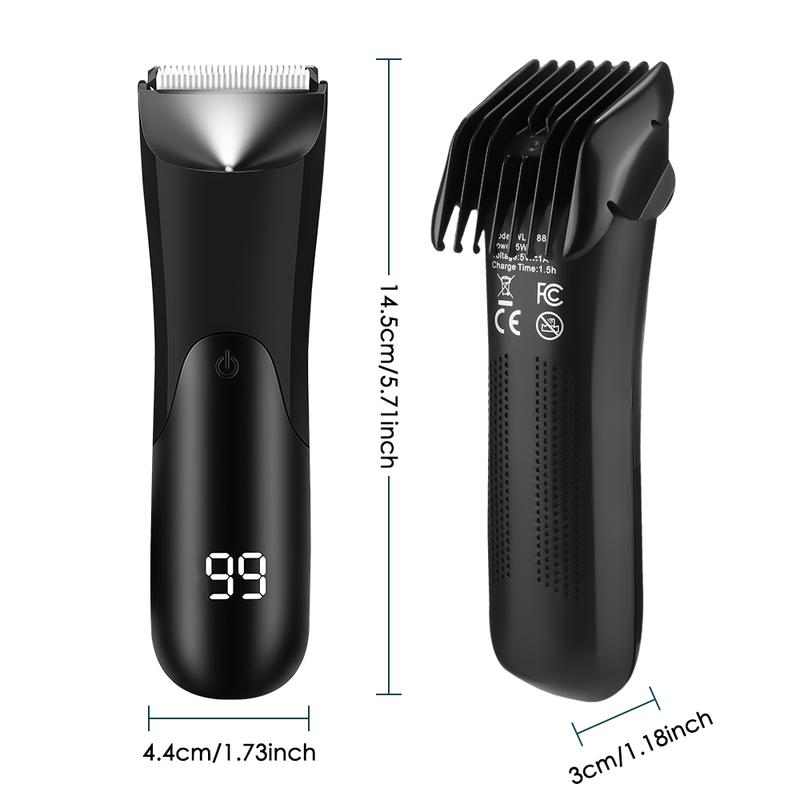Electric Hair Trimmer for Men, Ceramic Digital Display Body Hair Grooming Tool, Hair Shaving & Styling Hair Razor, Rechargeable Trimmer