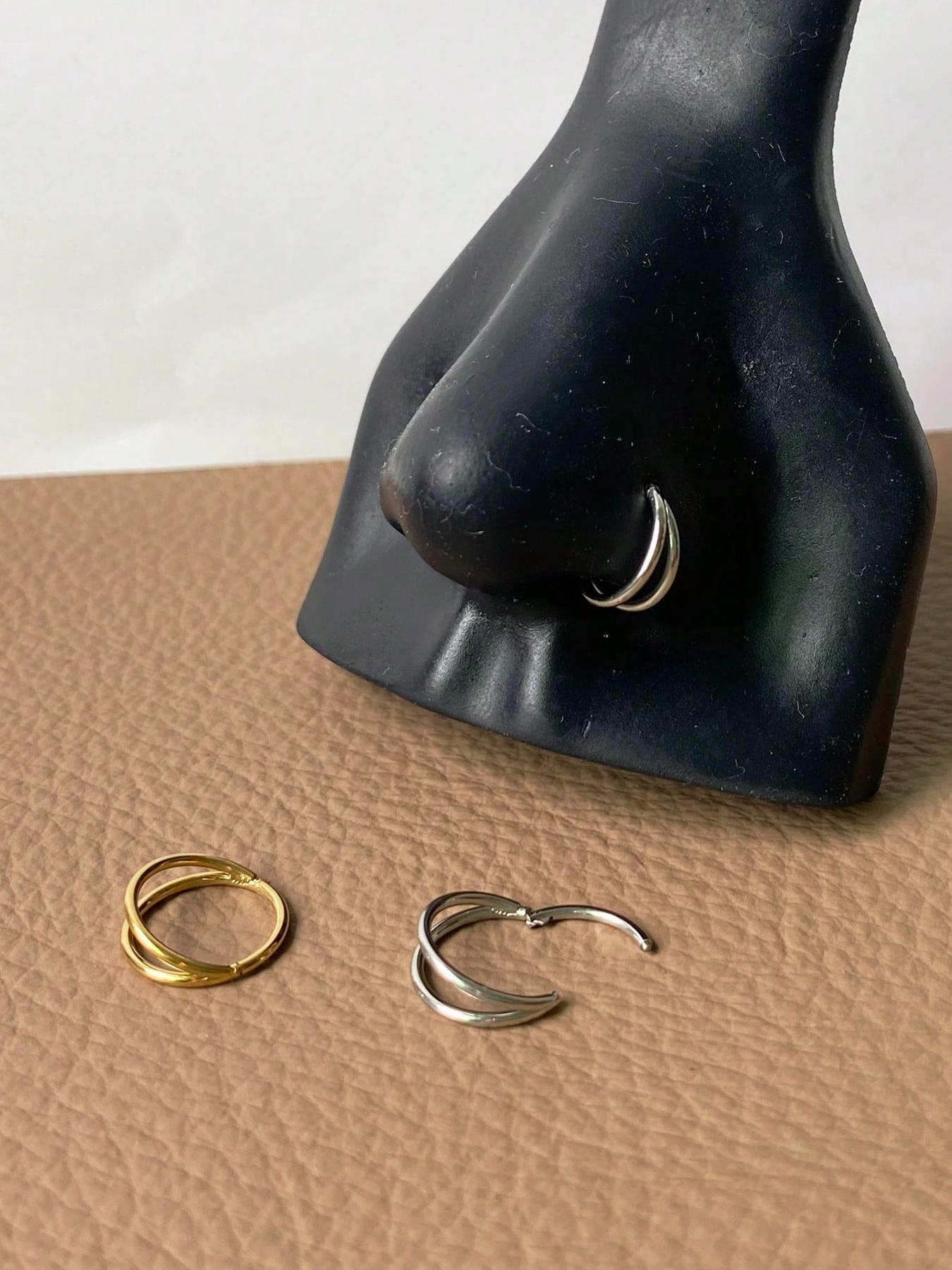Stainless Steel Nose Ring, Lip and Ear Piercing Jewelry, Body Jewelry, Unisex Fashion Accessories, Available in Sizes 18g 20g 16g, 6mm 8mm 10mm