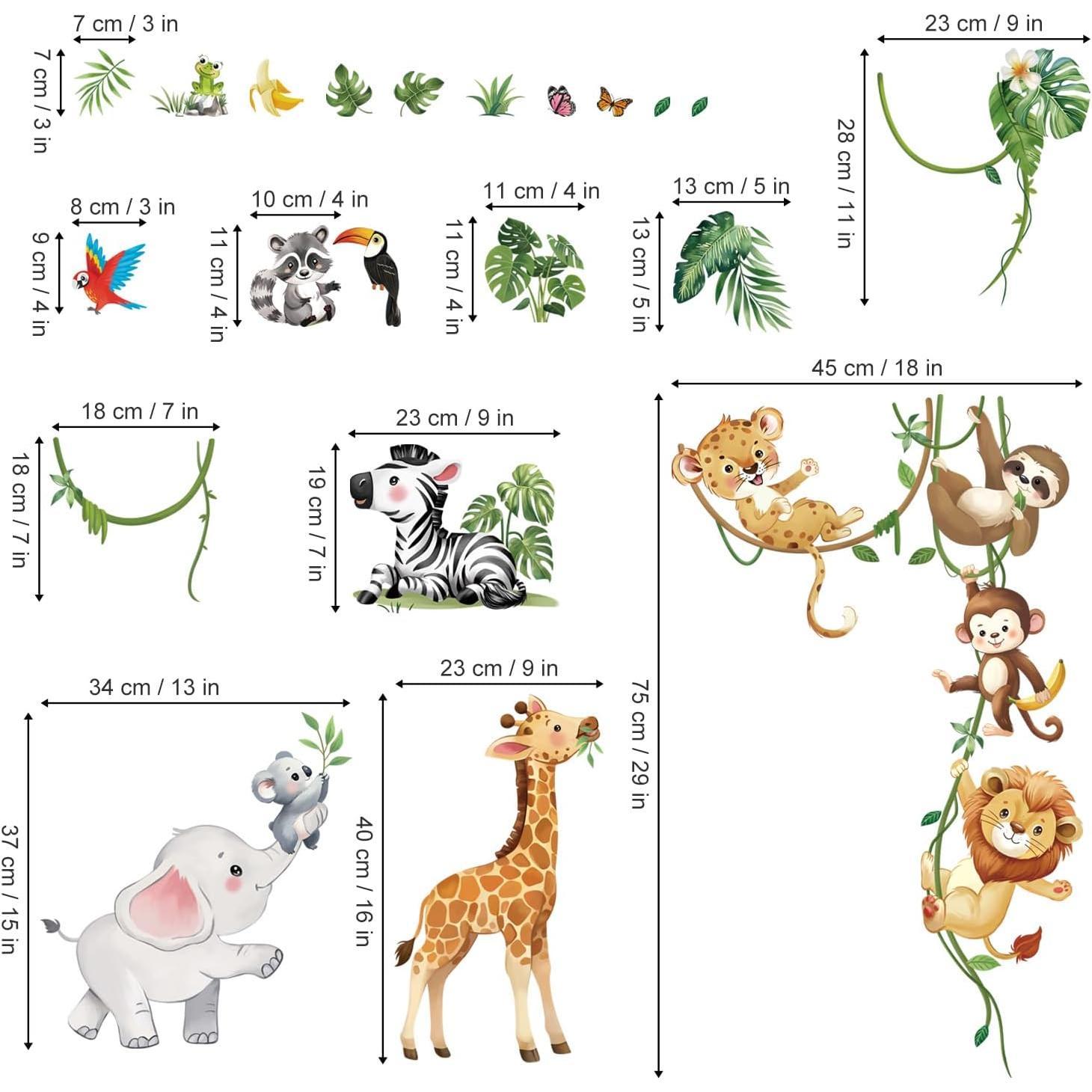 Safari  Jungle  Climbing Tree Wall  Stickers
