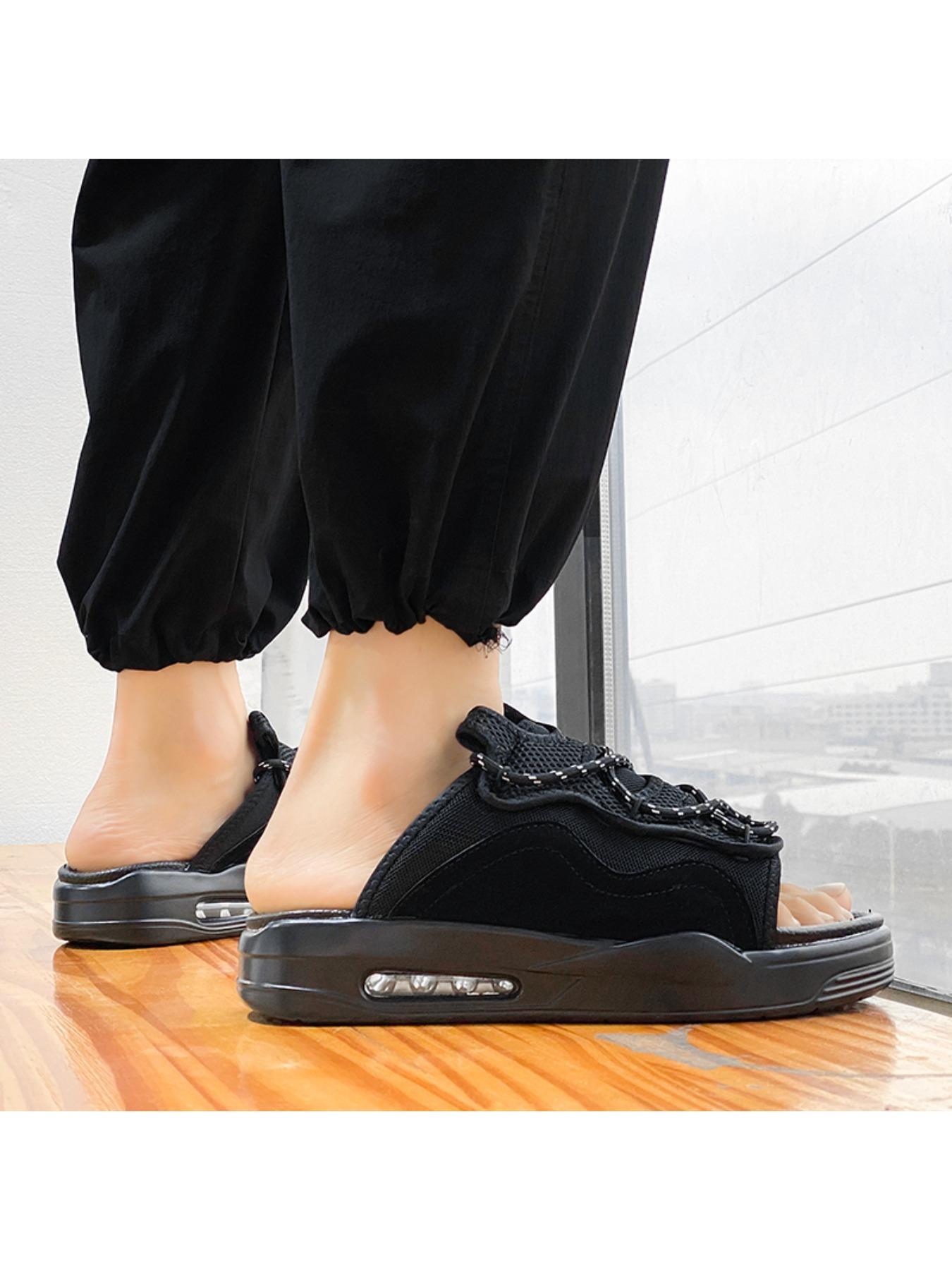 Summer thickened sandwich bottom slippers, fabric breathable sandals, fashion slippers men 's slippers