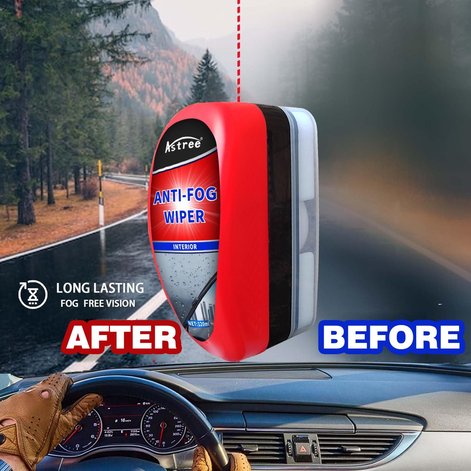 Car Glass Anti-Fog Spray, Long-Lasting Fog Protection, Car Window De-Fogger, Clear Driving in Rain, 120ML