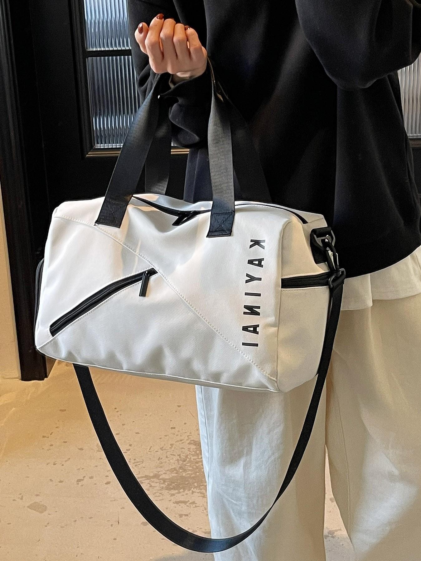 Personality fashion simplicity contrast color one-shoulder 
