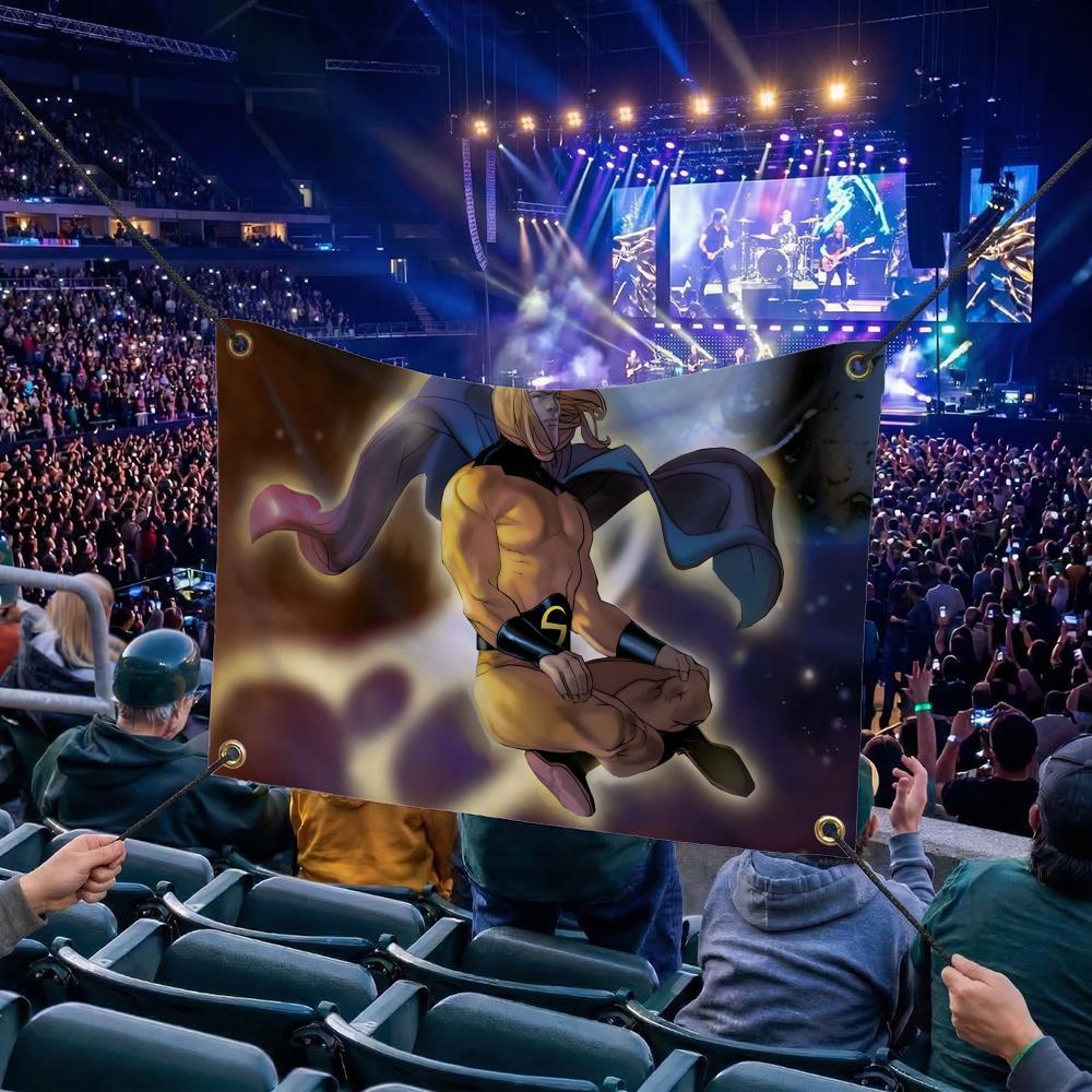 S-Sentry MOVIE Flags Multi Size Atmosphere Flag, Cheerleading Hand Pulled Banner, Portable Outdoor Event Flag & Wall Decor for Sports, Parties, Home and Room Decoration