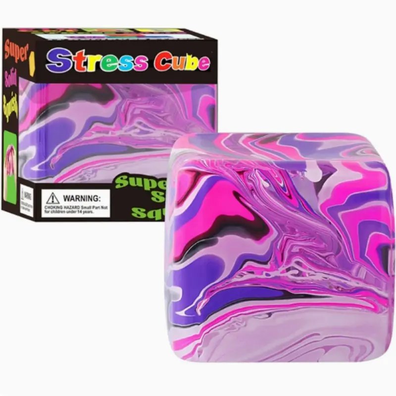 Square Gel Ice Cube Stress Ball, Decompression Squeeze, Squishy Cube, Soft Squeeze Squishies, Slow Rebound Compression Toy, Portable Office Fidget, Perfect for Party Gifts, Model 2411xy68